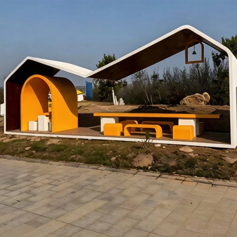Maisema pergola ja paviljonki